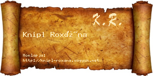 Knipl Roxána névjegykártya